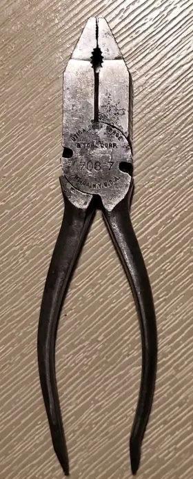 708-7 Utica Vintage Lineman Pliers 7 Inch Long-usa