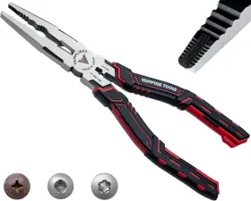Vt-002-7ln Vampliers 7.5 Inch Multi-purpose Screw Extractor Long Nose Pliers With Crimper