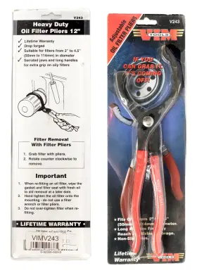 Vimv243 Vim Tools 12 Inch Heavy Duty Adjustable Oil Filter Pliers 2 -4.5 Jaws Model