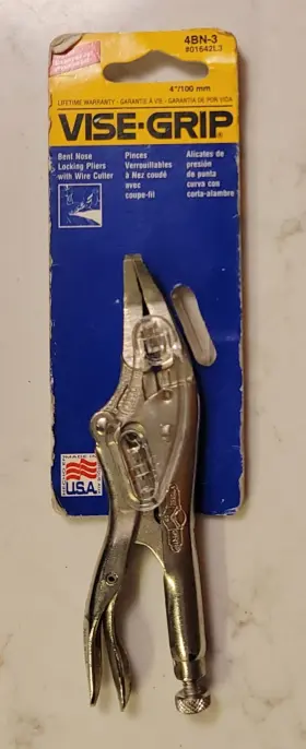 Vise-grip 038548016443 Rare 4 Inch Bent Needle Nose Locking Pliers 4bn Peterson Dewitt Usa Nos