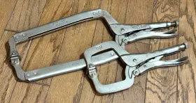 18-sp Vise-grip 11-sp 11 Inch 18 Long Reach Swivel Pad Locking Pliers Welding C Clamp Set Lot