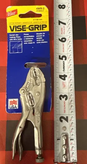 4wr-3 Vise-grip Rare 4 Inch Curved Jaw Locking Pliers Peterson Dewitt Nos Vintage