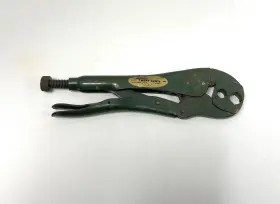 54321 Vise-grip Vintage Thermacote Crimper Military With Label - Rust And Patina