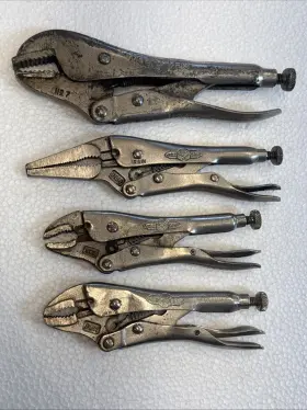 5wr-6ln-no Vise-grip 5wr-6ln-no. Lot Of 4 Vise-grips Petersen Dewitt Locking Pliers 2-5wr 6 Ln And Old Pair No 7