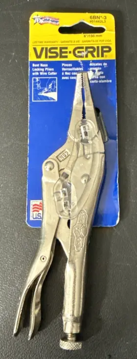 6bn-3 Vise-grip Rare 6 Inch Bent Needle Nose Locking Pliers Peterson Dewitt Usa Nos