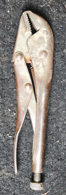 Hr1207 Wizard Loc-grip Locking Pliers Usa Vintage Western Auto 1950s 60s