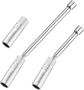 074531 Workpro Spark Plug Socket Set Magnetic Swivel Thin Wall 14mm 3 Pcs