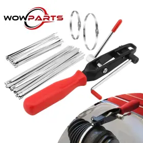 Wowpartspro 616361645479 Auto Cv Joint Axle Boot Clamp Pliers Ear Type Banding Tool With 30pcs Crimp Bands