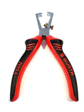 071401550 Wurth Zebra New 6.5 Inch Wire Stripping Pliers Spring Loaded Comfort Grips