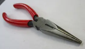 51cg Xcelite 6.5 Inch Long Needle Nose Pliers With Side Cutter Red Grip