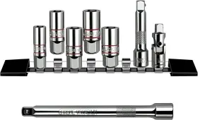 Kp-015 Yiyitools 8pcs 3/8-inch Magnetic Spark Plug Socket Set Mirror One Size