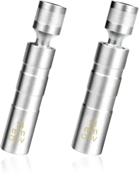 Yourkar-1228ms Yourkar 2 Pcs Magnetic Swivel Spark Plug Socket 14mm And 16mm 3/8 Inch Drive Thin Wall