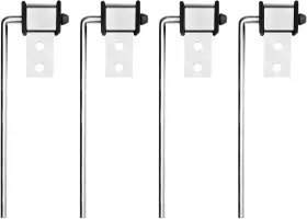 Zosany 717012945990 4 Pack Stainless Steel Universal Exhaust Hanger Rod Weld On Bracket 3/8 Inch