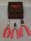 Snap-on Tools 3PC Precision Pliers Set W/ Pouch Green Soft Grip PLP300A Open Box New. Price: $200.00.