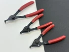 Matco Tools 3PC Red Comfort Grip Mstp Angle Snap Ring Retaining Pliers Set Lot Used. Price: $54.99.