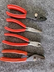 Snap-on 4PC Plier / Cutter Set Red (87BCP)(96BCP)(47ACP) (MCP48BP) Used. Price: $99.99.