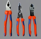 Knipex 3-PIECE Pliers Set W/ Wire Stripper & Diagonal Cutters, Red/blue Used. Price: $75.00.