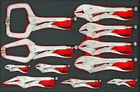11 Piece Round Jaw, Flat Long Nose, Clamp Power Grip Locking Pliers Set - New. Price: $583.99.