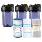 3-STAGE 10 Inch Clear Big Blue Whole House Water Filter Housing Filtration Home New. Price: $129.99.