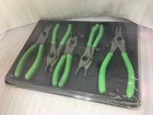 Snap-on SRPCR105G Green 5PC Quick Release Ring Pliers Set New. Price: $237.00.