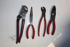 Snap-on Tools Combination Slip Joint, Parrot Jaws, Long Nose Pliers Mixed Lot 4P Used. Price: $150.00.