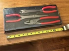 New Snap-on 3PC Heavy Duty Pliers Set PL330ACF Red Grip 312CF 49ACF 911CF. Price: $187.99.