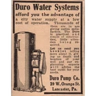 Duro Water Co Pump Systems Lancaster Pa 1922 Magazine Ad AF2-S9 Used. Price: $13.50.