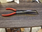 Mac Tools P301733 11" Extended Reach Bent Tip Needle Nose Pliers Spring Action Used. Price: $24.95.