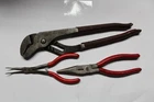 Matco PGJ12 12" Groove Joint Pliers + Mac Tools P301714 & P301822 Needle Nose Used. Price: $70.00.