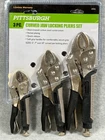 New Pittsburgh Piece Curved Jaw Locking Pliers Set 5" 7" & 10" #64036. Price: $12.00.