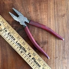 Stanley 84-151 Lineman Pliers With Cutter Red Grips 8-1/4" Long Japan Used. Price: $15.74.