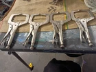 Mac Tools MLP11CC 11" Locking C-clamp Pliers Cr-v Lot Of 4 Used. Price: $70.00.