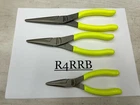Snap-on Tools Usa New 3 Piece Hi-viz Soft Grip Needle Nose Pliers Lot Set. Price: $169.95.