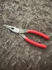 Snap-on 196CF 8" Talon Grip Long-nose Pliers With Cutter Red Usa Used. Price: $29.99.