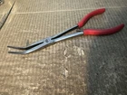Mac Tools P301733 11" Spring Loaded Front Bent Long Reach Needle Nose Pliers Used. Price: $34.99.