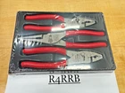 Snap-on Tools Usa New Sealed Red Piece Soft Grip Pliers Lot Set PL347ACF. Price: $199.95.
