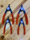 Snap-on 4PC Convertible Ring Pliers Set PRH129, PRH349, & Used. Price: $110.00.