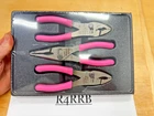 Snap-on Tools Usa New 3PC Classic Pink Soft Grip Slip Joint Pliers Set PL346ACFP. Price: $209.95.