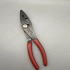 Snap On 47ACP 7.5" Slip Joint Red Handle Pliers Usa Used. Price: $45.00.