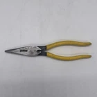 Klein Tools Usa D203-8N 8" Long Nose Side Cutting Pliers Yellow Used. Price: $12.99.
