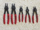 Set Of Five Pittsburgh Snap Pliers Internal & External Retaining Rings Used. Price: $22.00.