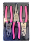 Snap On New Piece Electric Pink Soft Grip Slip Joint Plier Set PL347ACF Sealed. Price: $299.95.
