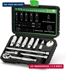 Tecotek 11-PIECE Spark Plug Socket Set With 3/8" Drive Ratchet Handle, New. Price: $43.08.