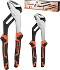 Horusdy 2-PIECE Groove Joint Set, 8" & 10" Adjustable Water Pump Pliers, New. Price: $20.99.