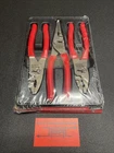 Snap-on Tools Usa New Red 3PC Soft Grip Slip Joint Pliers Lot Set PL347ACF. Price: $200.00.