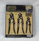 Craftsman Professional Robo Grip 3 Pc Set Usa Auto Adjust Pliers W/ Case 945191 Used. Price: $90.00.