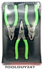 Snap On PL344BCF Piece Slip Joint Pliers Set Green Soft Grip New Usa Tools !. Price: $152.06.