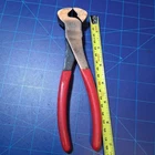 Mac Tools P301798 - 7" End Nipper Pliers Red Handle, Grips Used. Price: $21.90.