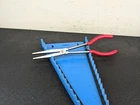 #BO079 Mac Tools 11" Long Reach Duck Bill Needle Nose Pliers Stork Red Used. Price: $29.95.