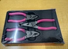 Snap-on PL344BCFEP 3PC Pink Talon Grip Slip-joint Pliers Set Unused New. Price: $301.00.